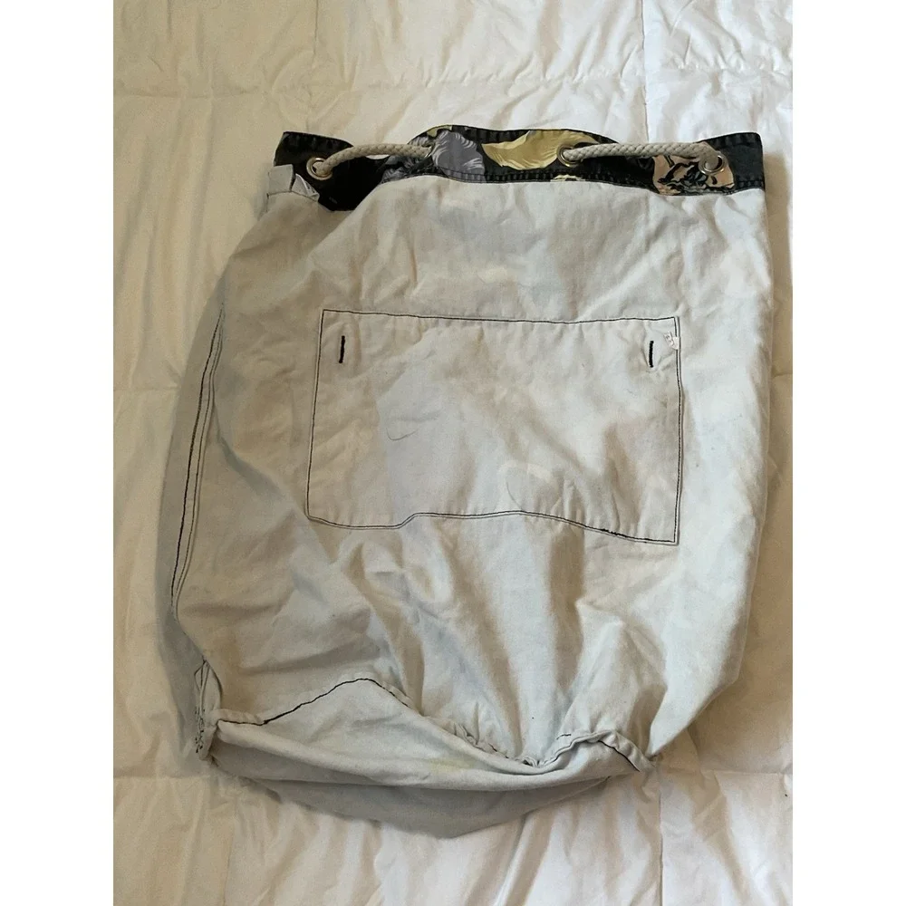 Tommy Bahama Cinch Top Beach Duffle Bag Drawstring Vintage Lightweight Tote